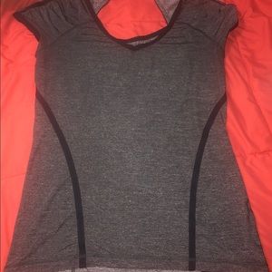 Lululemon gray open back shirt size 10